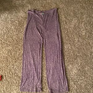 Size medium purple leopard print sleeping pants